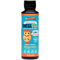 Omega Pals Barlean Eye Health Liquid, Tangerine Flavored Omega 3 for Kids, Fish Oil Suplement with 500 mg of EPA & DHA Plus Lutein & Alaxanthin Vitamin for Blue Light Support, 8 oz
