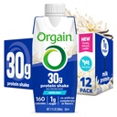 Orgain 30g High Protein Shake, Dairy Isolate Milk Protein, Vanilla Bean, 5g BCAAs, 1g Sugar Per Serving, Meal Replacement, Replace, Reset, Keto Friendly, Gluten- Free 11 Fl Oz (Paket 12)