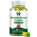 Magnesium Glycinate Gummies for Dewasa - Sugar Free Magnesium Potasium Suplemen untuk Calm Mood, Muscle, Bone & Energy Dukungan, 80 Gummi
