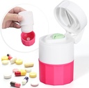 Multifunction Medicine Crusher and Grinder for Small Tablet, Fine Powder, Travel Pill Cutter with Cup and Storage