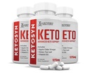 (3 Pack) Ketosyn Keto ACV Pil 1275MG Keto Dukungan Katup Kemo Alternatif ke Keto Gummies Terbuat dengan Apel Cider Vinegar Ekstra Virgin Powder Teh Hijau Daun 180 Capsules