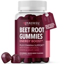 Akar Gummies dengan COQ10 & Pometiate - Nitric Oxide Suplement for Men and Women - Beetroot for Endurance, Performance, Recovery - Vegan, Non- GMO, Gluten Free - Campuran Berry Flavor, 60 Count