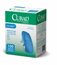 CURAD Food Service Metal Detectable Blue Fabric Adhesive Bandages 3 / 4 "x 3", Paket 100