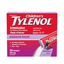 Anak-anak Tylenol Dissolve Packs for Pack Suin Relief, Fever Medication, 160 mg Acetaminophen, Dye Free, Powder Anak untuk Cold & Flu Symptom Relief; Wild Berry Flavor, 30 ct.; Paket 1