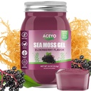ACEYO (18 OZ) Irish Elderberry Sea Moss Gel Organic Raw Vegan Flavor 102 Vitamin dan Minestray Wild Harowed None-GMO Ammune Defense Booster Digesy Dukungan
