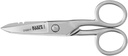 Alat Klein, 2100-9 Gunting Listrik Baja Tak Berlistrik, Dibuat di Amerika Serikat, 5 ST-Inch FreeFall Handle Snips, Stripping Notches, Non- Slip Serrated Blade