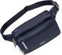 Bagallini Securtex Anti- Theft Belt Fanny Pack untuk Wanita RFID Domlet Locking Zipper- Travel Bag Crossbody Purse