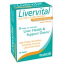 Healthaid Vital - Once- Daily Herbal Liver Dukungan dengan Milk Thistle, Dandelion, Turmeric & Artichoke Plus Methionine, Choline & Inositol 124; Vegetarian, 60 tablet