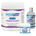 KALA HEALTH MSMPure Stardle dengan MSM Coarss Flakes 1lb, MSM Muscle & Joint Cream 2oz dan MSM Geel dengan Organik Aloe 8oz
