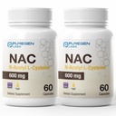 Lab Puregen N-Acetyl- L- Cysteine (NAC) 600mg, Support Imune, Respiratory, Kesehatan Hati, NAC 600 mg, Dukungan powerantioksidant, Free- radikal, Absorb - Total 120 Veggie Capsules