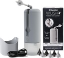 Wush Pro oleh Black Wolf - The Original Deluxe Water Pounced Ear Cleaner dengan 6 Penggantian Yang Bisa Dipakai oleh Black Wolf - Aman & Efektif untuk Ear Wax Buildup - Electric Ear Wax Removal Kit (Grey)