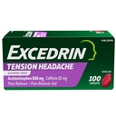 Caplets Ketegangan Sakit Kepala, Acetaminopren 500mg, Caffeine 65mg, Reliever Sakit, Aspirin-Bebas, 100 Count