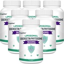 Orgabay Lipomal Quercetin Phytosome 1600 mg, Bromelain 200mg, Zinc 30mg, Vitamin C Turmeric 40 mg, Absorpsi Tertinggi, Quercetin Complex, 360 Softgels