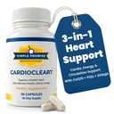 CardioClear7 - Koenzim Q10 (CoQ10) 100mg dan PQQ 10mg Heart Health Suplement with Shilajit - Supports Circulation, Cellular Energy & Cardiovascular Health - 30 Capsules