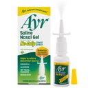 Ayr Saline Nasal Gel No- drip Sinus Spray With Soothing Aloe Vera, 0.75 Fl Oz Spray Bottle, (Paket 1)