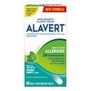 Alavert Allergy 24 Hour Relief, Fresh Mint Flavor, Orally Disintegrate Allergy Tablet, Antihistamin yang tidak mengantuk, Loratadine 10mg, 60 Count