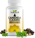 Candida Cleanse (60 Capsules) Advanced Intestinal Overgrowth Detox - includes Oregano Leaf, Wormwood, Black Walnut - Promoles Digetical Health & Regularitas Perempuan dan Pria