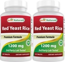 Terbaik Yeast Rice Merah 1200 mg (Non- GMO) 120 Tablet (120 Cacah (Paket 2)))