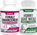 Wanita Enhancement & Horny Goat Fills - Libido Booster untuk Pria & Perempuan - Hormone Keseimbangan - Mood & Energy Pills - 60Caps