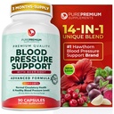 PurePremium Beet Root Kapsules for Blood Pressure Support - 700mg Advanced Formula with Beetroot Powder, Hawthorn, Hibiscus & Garlic for Normal Nitric Oxide Produksi & Heart Health - Non-GMO - 90ct