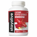StayAlive Cayenne Pepper Capsules 960mg Super Extract dengan Ginger, Bawang, Turmeric, Beet Root, Black Pepper, 120 Cayenne Capsules, Dukung Cardiovascular & Imune System, Capsaicin Suplemen Pills
