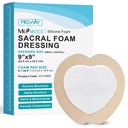 MedVance TM Silicone - Sacral Blared Silicone Adhesive Foam Wound Dressing, Bed Sore Treatment Banding for Sacrum, Ukuran 9 "x 9" 6.1 x 6.6 "Pad), Kotak 5 Dressing