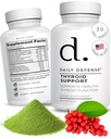Suplemen Tiroid - Magnesium, Iodin, Ashwagandha, Vitamin B12, & Zinc untuk Dukungan Thyroid untuk Pria & Perempuan - Vegan Suplemen Diet untuk Perempuan & Pria, 60 Kasules