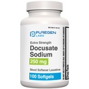 Lab Puregen Docucate Sodium 250mg Stool Softener Laxative 124; 100 softgels 14; Gentle Constipation Relief 124; Ekstra Kekuatan 124; Stimulant Bebas