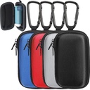Woanger 4 Pcs Hearing Aid Case Hard Astma Inhaler Travel Hearing Aid Case Earbud Portable Zipper Carry with Mesh Pocket for Inhaler Carrying Aid Other Accesories from Dust and Dirt