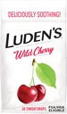 Luden 's Sore Throat Relief Lozenges for Minor Daily Irritation & Dry Mouth, Wild Cherry Flavored Drops, 30 Count