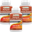 Tokoh terbaik, Lactase Enzyme, 3000 FCC ALU, 180 Tablet (180 Cacah (Paket 3)))
