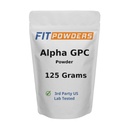 Alpha--GPC Powder 125 Grams, Non- GMO Alpha GPC Suplemen Chooline Poader, Vegan, Test Partai Ketiga, Pre- Workout, Memory dan Fokus, dengan Scoop
