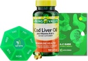 Spring Valley Cod Liver Oil Plus Vitamin A & D3, 100 softgel, Dukung Fungsi Mata dan Sehat, Bundle dengan Vitamin & Mineminum Ligth & Spring Guide