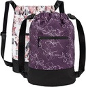 [2-Pack] Flex Cinch Drawstring Gym Bag for Women with Graphic Designs £124; Lighlable Lighweight Gym Pinch £124; Bagus untuk Gym Bag, Traveling, dan Overnight