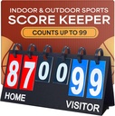 Upstreet Scoreboard / Score Keeper untuk Indoor & Outdoor Sports - Ping Pong / Baseball / Tennis / Basket Scoreboard atau Varsity Scoreboard / Voli Scorekeeper - Portable Scoreboard Flips hingga 99