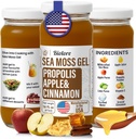 Biolore Wildwmade Sea Moss Gel dengan Propolis - Apple & Cinnamon 16 oz - Flavared Sea Moss Gel dengan Estivenity Vitamin & Trace Mineral - Vegan Superfood - dibuat di USA, Gluten- Free, No Ditambahkan Sugar