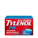 Tylenol PM Extra Strength Suit Reliever Aid Caplets, 500 mg Acetaminophen & 25 mg Diphenhydramine HCI, Relief for Nighttime Acs & Pains, Non-Habit Forming, 150 ct