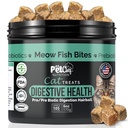 Pet Chef Meow Bites: Premium Pro & Prebiotic Dissule Cat Treats - Improve Dibuble - Better tan Fortiflora Progories for Cats - Menghentikan Cat Muntah All Ages