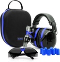 Yewlvep Shooting Ear Protection Gun Range Ear Protection with Earmuffs, Gun Safety Glasses, Earplugs, Hard Storage Case
