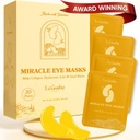 Le GUSHE Gold Under Eye Patches for Puffy Eyes and Dark Circles (30 Pairs) - Hydrating Collagen Under Eye Masks with Snail Mucin - Pemusnahan Mata Puffy untuk Perempuan & Pria - Bridesmaid Gifts