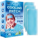 20 Sheets EasYeah Kid Fever Patches for Kids Fever Disconvention & Pain Relief, Penahan Demam Cooling, Soothe Headache Pain, Paket 20