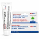 Hydrocortisone Cream - 1 Ounce Eczema Cream dengan Aloe Vera - Premium Cream Extra Kekuatan Anti Itch - saya berurusan dengan Rashes, Itchiness, Insect Bites, Dermaditis, Detergent, Jewelry