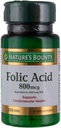 Nature 's Bounty Folic Acid 800 mcg Tablet Maksimum Kekuatan 250 (Paket 6)