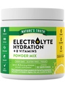 Nature 's Truth Electrolytes Powder 124; No Sugar 124; with B Vitamin 14; Refreshing Lemon Flavor 124; Vegan, Non-GMO & Gluten Free Suplemen untuk Hidration