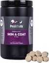 Kala Health PeakTails Skin & Coat Dukungan untuk Dogs - 150 Chewable Tablet dengan MSM, Fish Oil, Omega-3 & Omega -6 - Supports Heally Skin, Shiny Coat