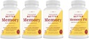 Better Memory Combo Kit - 3 Better Memory and 1 Better Memory PM - High Absorestion Turmeric Extract * (4 Bottles Total)