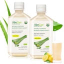 AloCure USDA Organic Aloe Vera Jumon Flavor - Made Inside 12 Hours of Harvest - Natural Digetical Supplemen Attach Acidity - Dukung Digetile and Immune Health, 2 Btls x 16.7oz