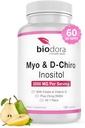 Myo & D-Chiro Inositol Suplemen, dengan Folate dan Vitamin D, 40 sampai 1 Rasio, termasuk DHEA, Membantu dalam Hormone Balance, Fungsi Ovarian, 2050mg per Serving, 120 Capsules