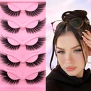 Fox Eye Wispy Eyelains 20mm Long Cat-Eye Lashes Angel Wing Lashes Faux Mink Palsu Eyelains Lihat 5 Pairs Pack