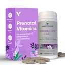 Pregnancy Vitamin for Women - Prenatal Vitamin & Postnatal Vitamin untuk Breasting Moms w / 20 + Vitamin, Folate & More - Vegan Prenatal Vitamin untuk setiap tahap dari Pregnancy (60 Ct)